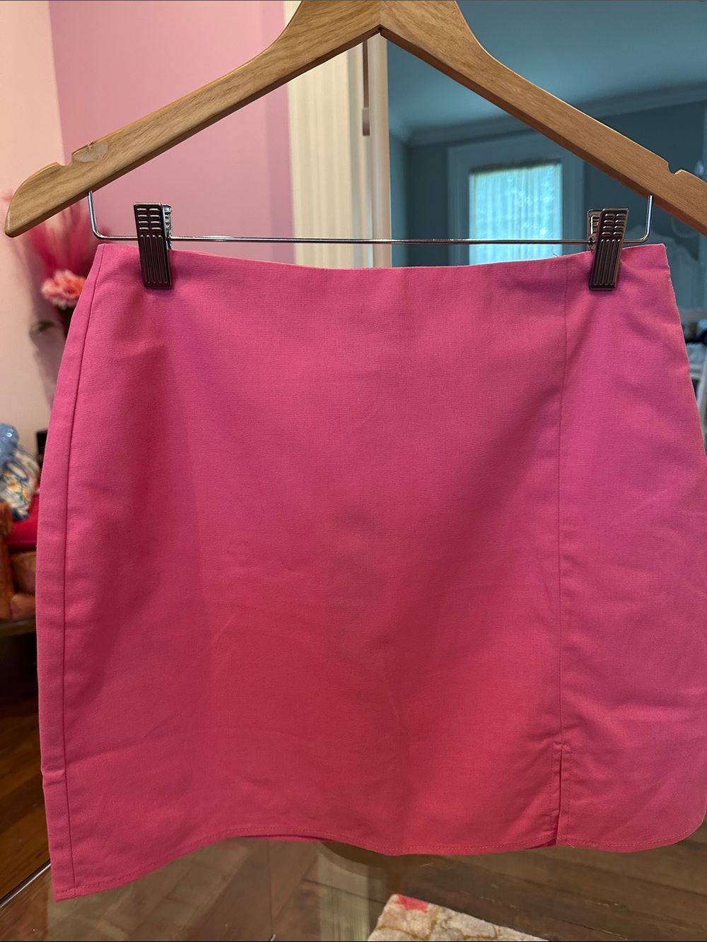 Gilli Hot Pink Mini Skirt - Straight Silhouette
